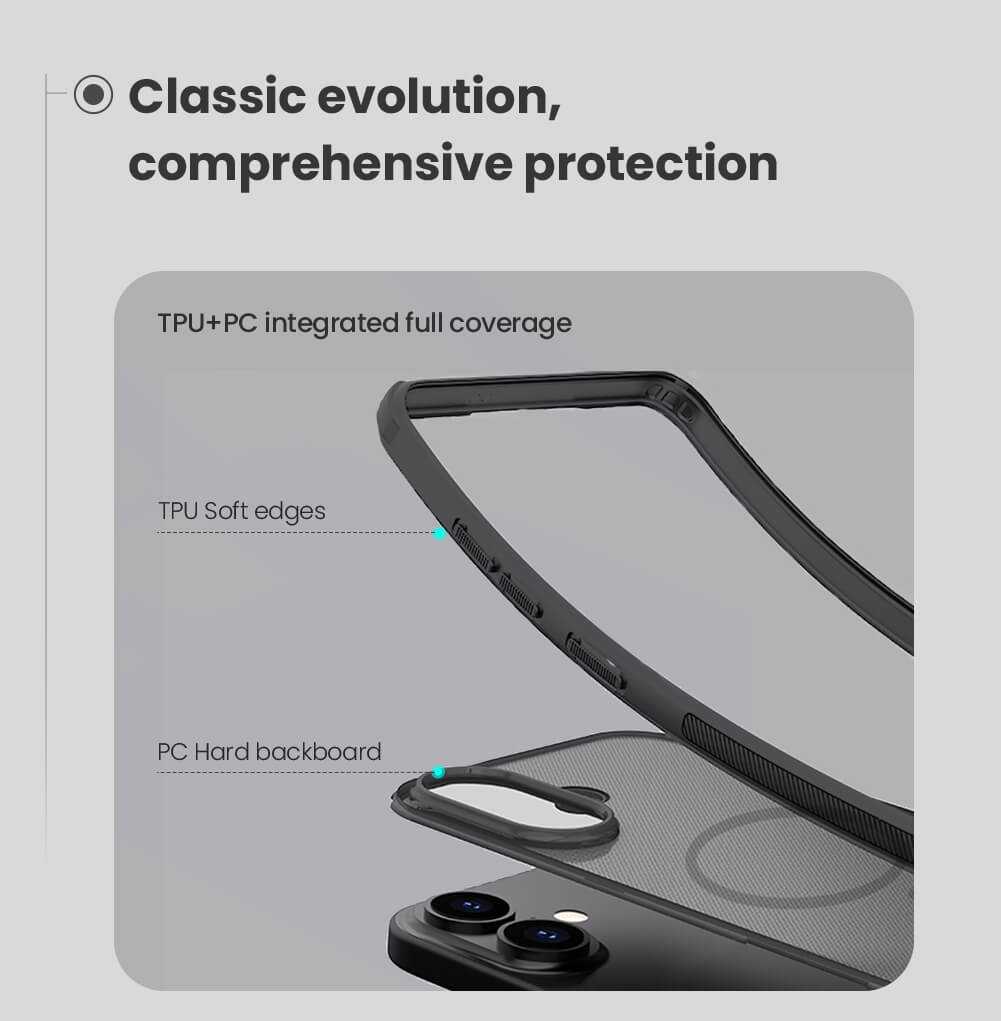 Чехол-крышка NILLKIN для Apple iPhone 17 6.3 (2025) (серия Frosted shield Pro Magnetic case Clear version)